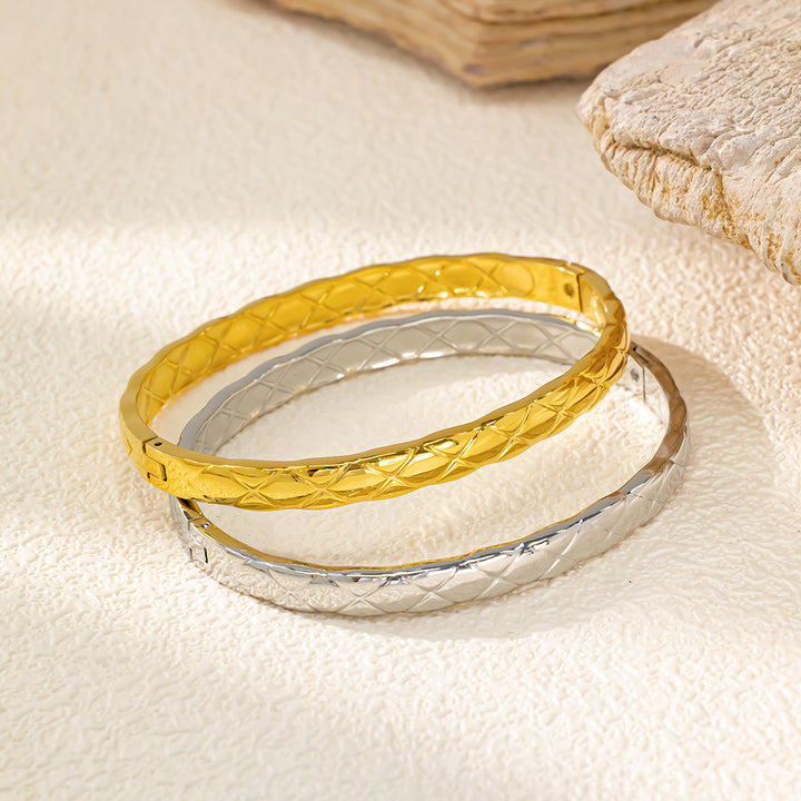Bangle Bracelet Quilted Pattern Everyday Wear