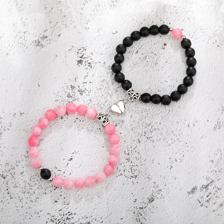 Magnetic Natural Stone Couple Bracelet Set