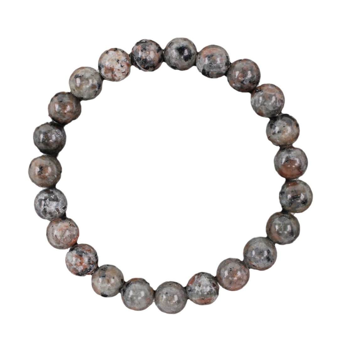Natural Flame Stone Beaded Bracelet