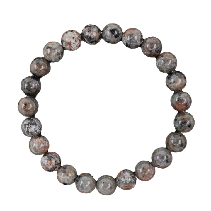 Natural Flame Stone Beaded Bracelet
