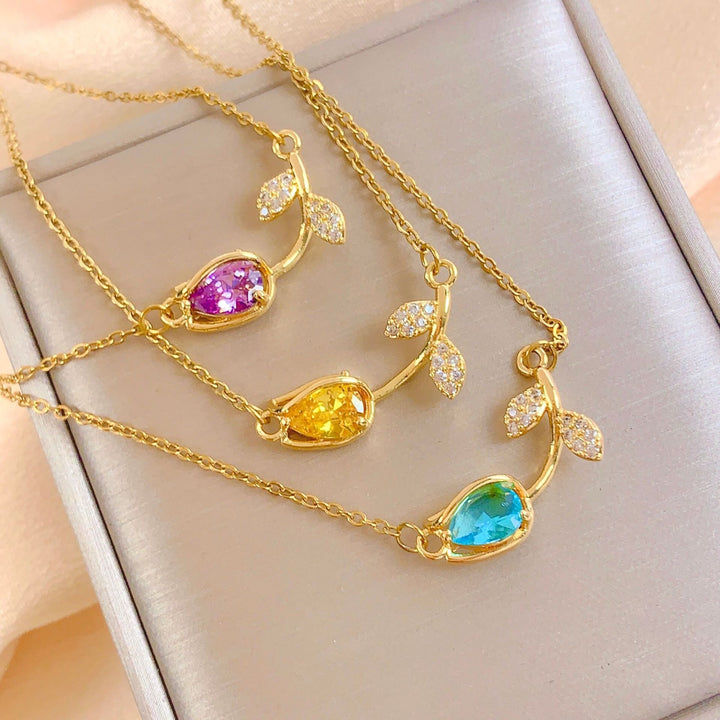 Tulip Necklace and Bracelet Set