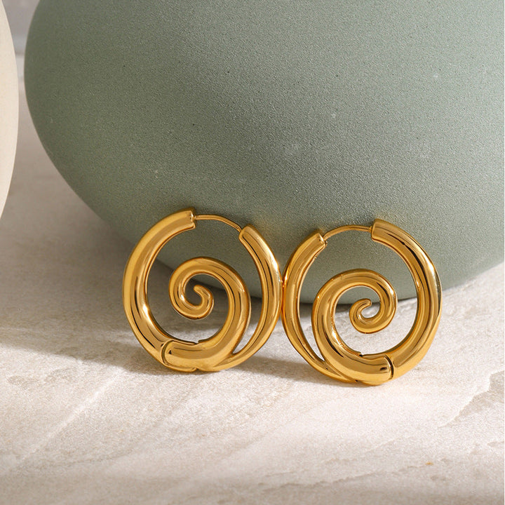 Spiral Hoop Earrings