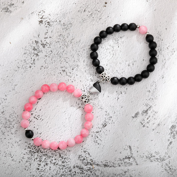 Magnetic Natural Stone Couple Bracelet Set