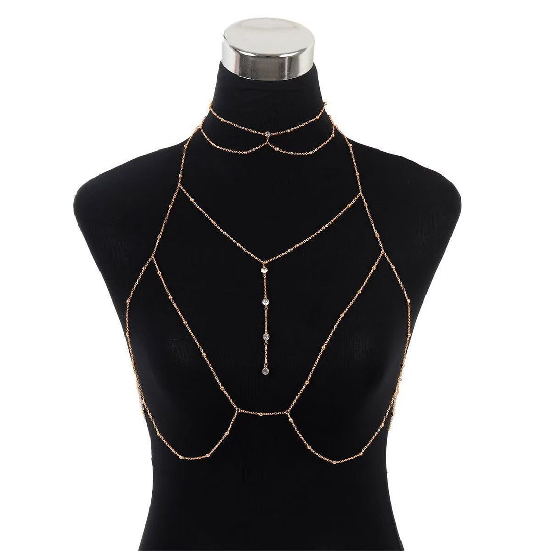 Layered Crystal Body Chain Party Beach Accessory