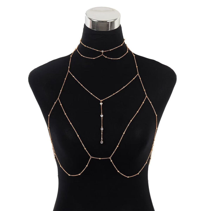 Layered Crystal Body Chain Party Beach Accessory