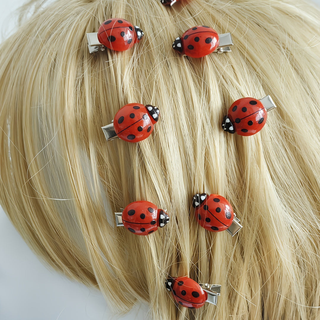 Ladybug Hair Clip 10 Pack Daily Cute Accessory