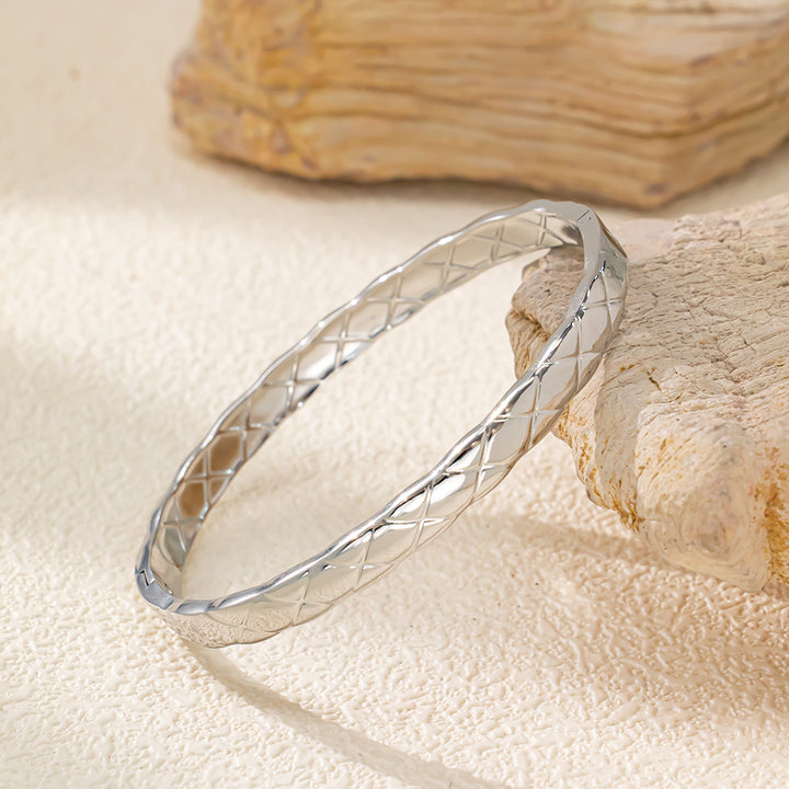 Bangle Bracelet Quilted Pattern Everyday Wear