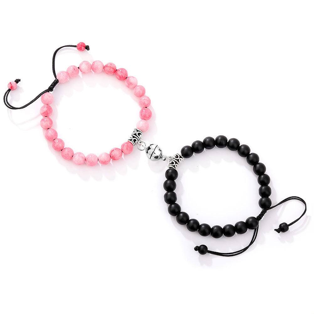 Magnetic Natural Stone Couple Bracelet Set