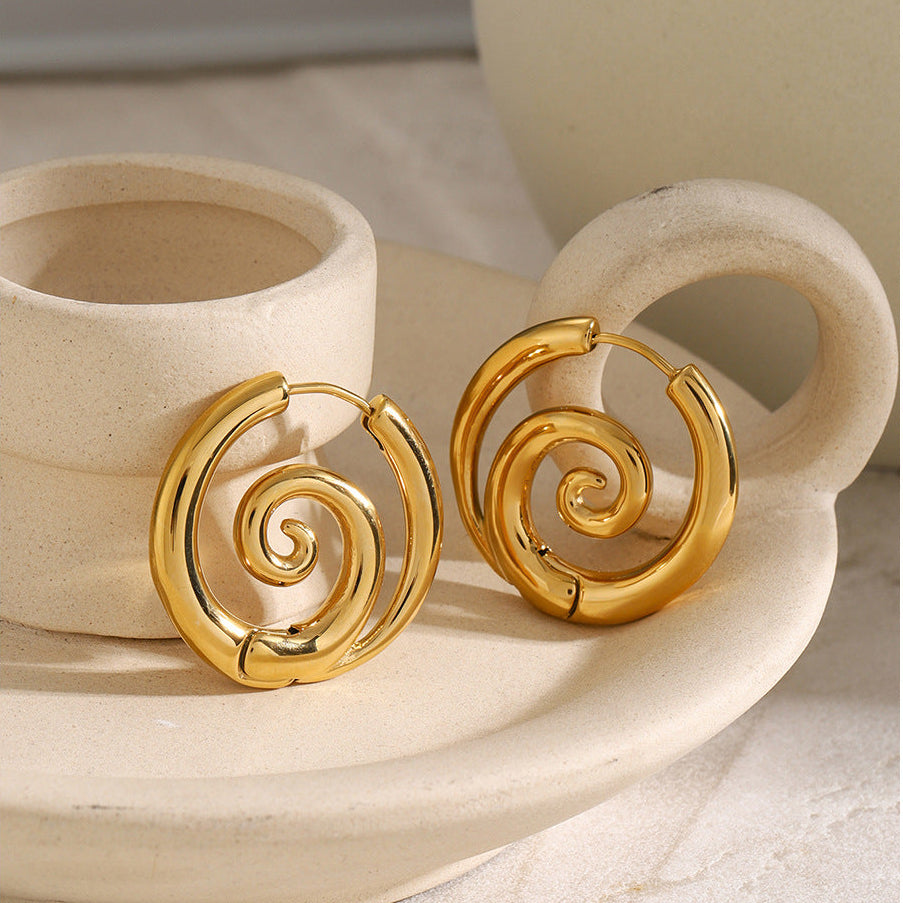 Spiral Hoop Earrings