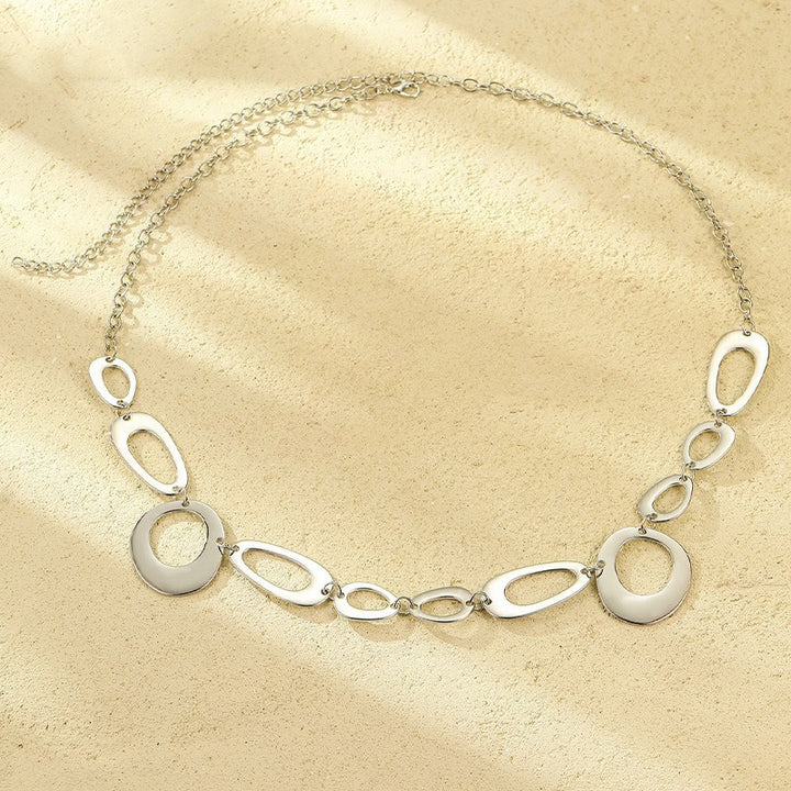 Geometric Oval Waist Chain Daily Outfit Accessory