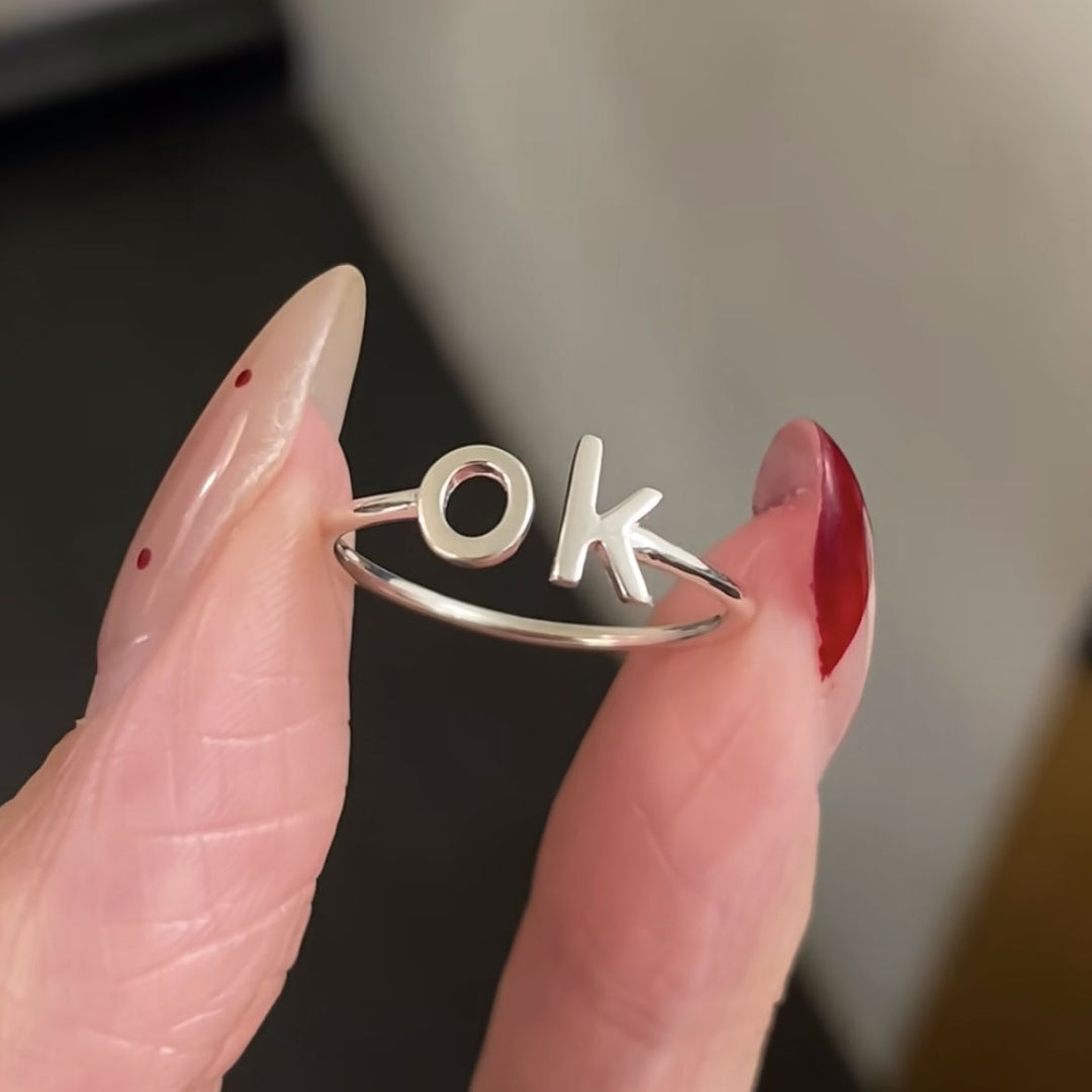 OK Letter Open Ring