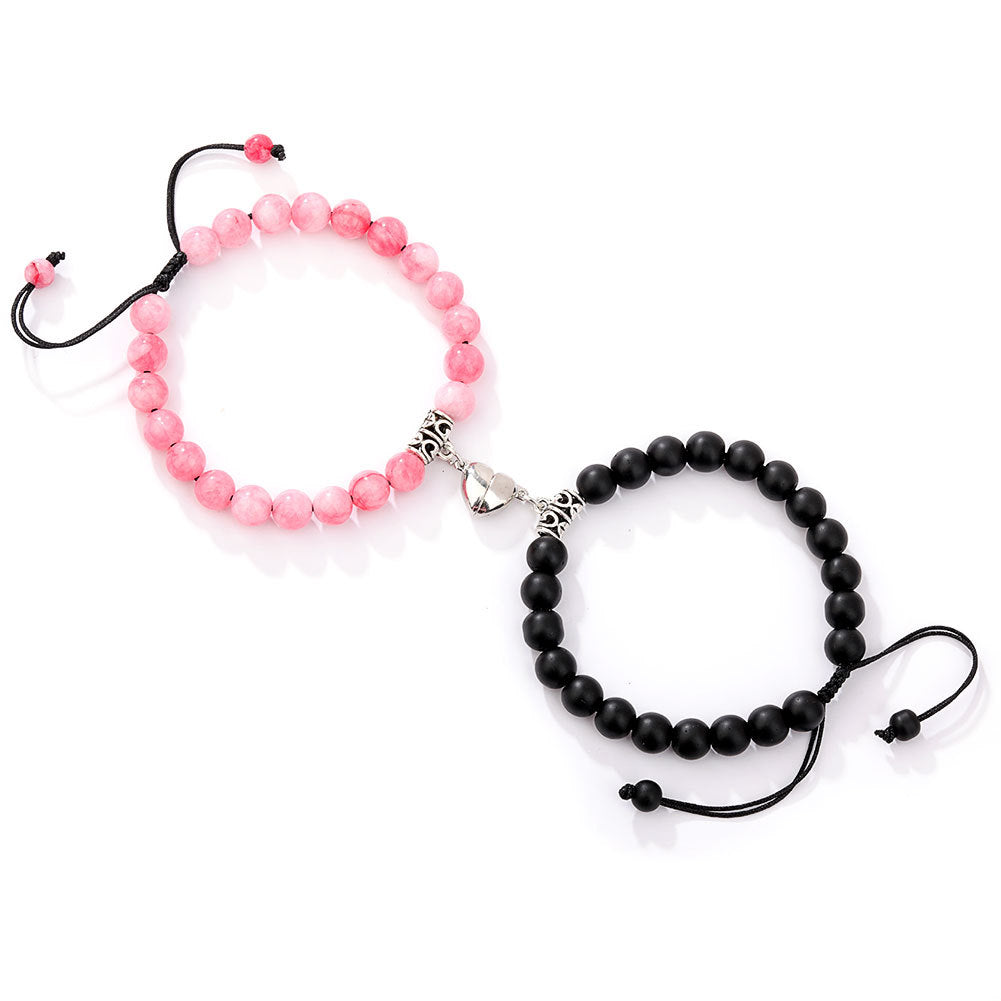 Magnetic Natural Stone Couple Bracelet Set