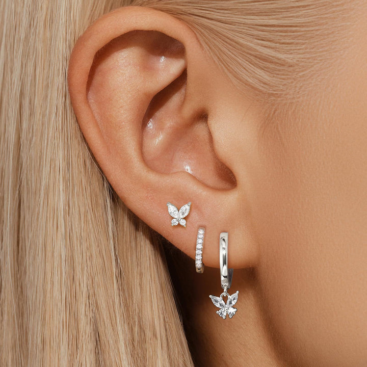 Zircon Butterfly Multi-Piece Earring Set for Women