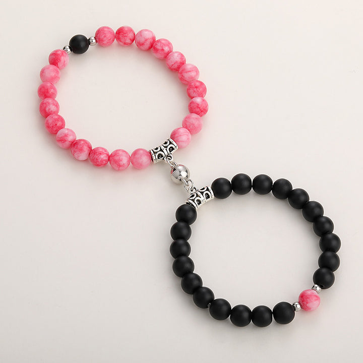 Magnetic Natural Stone Couple Bracelet Set