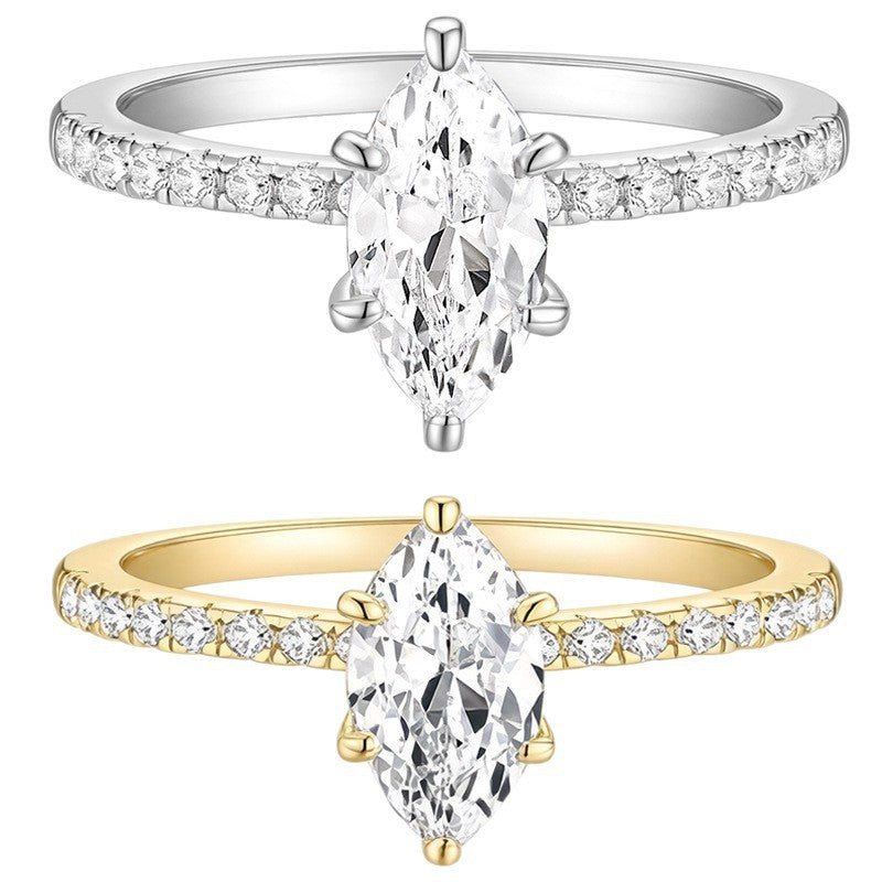 1.5 Carat Marquise CZ Engagement Ring