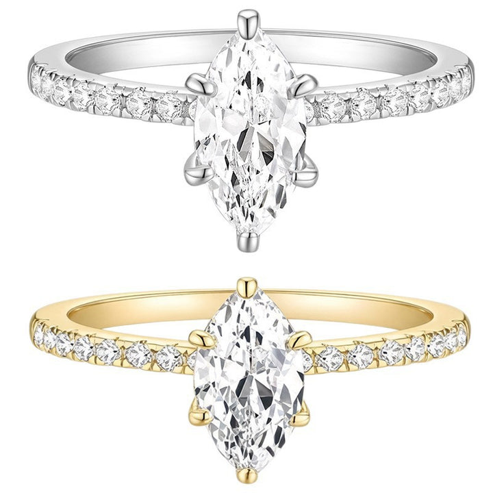 1.5 Carat Marquise CZ Engagement Ring