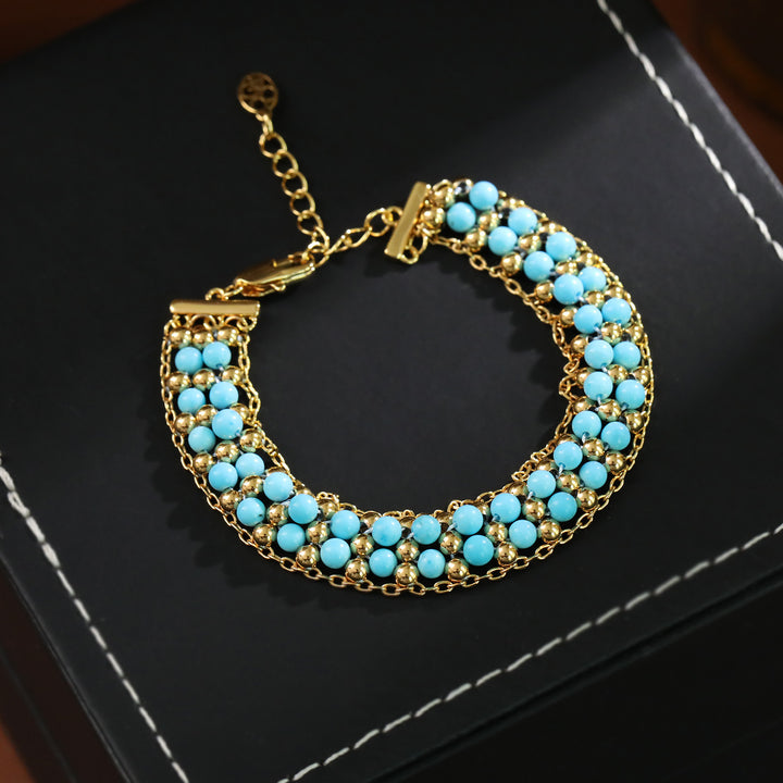 Turquoise Beaded Layered Bracelet