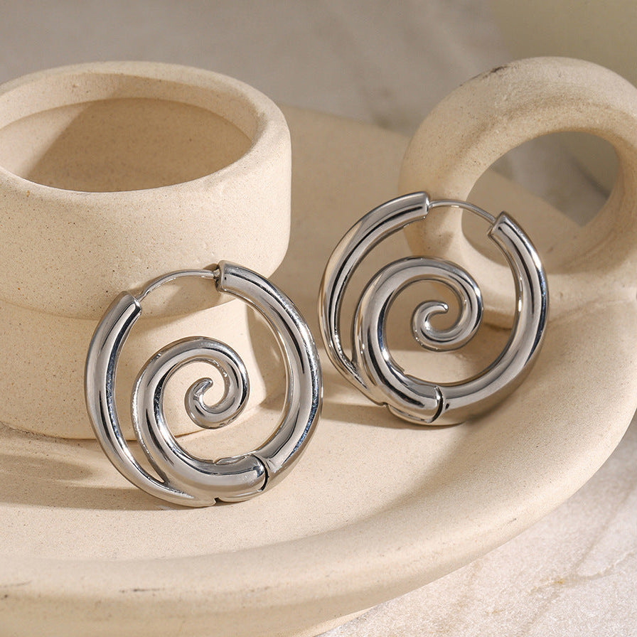 Spiral Hoop Earrings