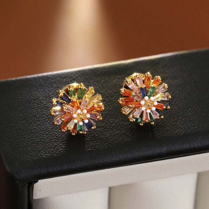 Rainbow Firework Stud Earrings
