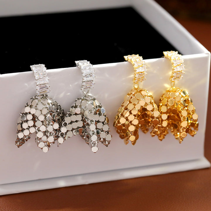 Shimmer Sequin Statement Earrings
