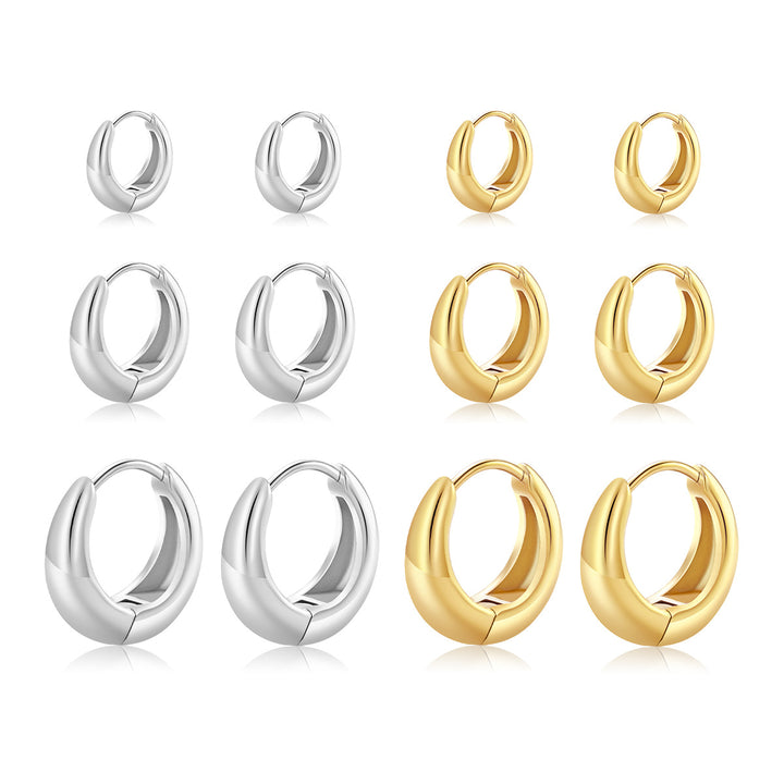 Chunky Teardrop Earring 3 Pack Daily Outfit