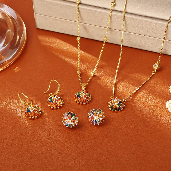 Rainbow Daisy Fireworks Sparkling Jewelry Collection