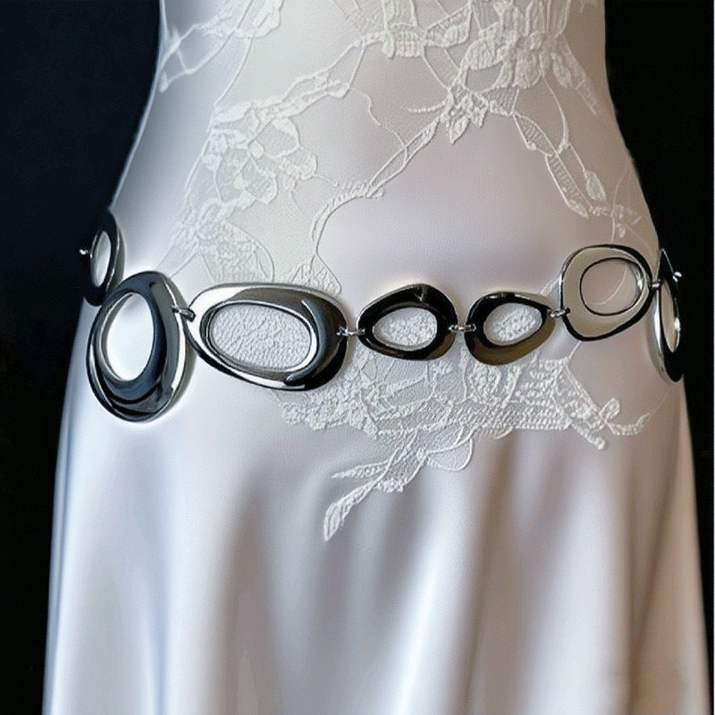 Geometric Oval Waist Chain Daily Outfit Accessory