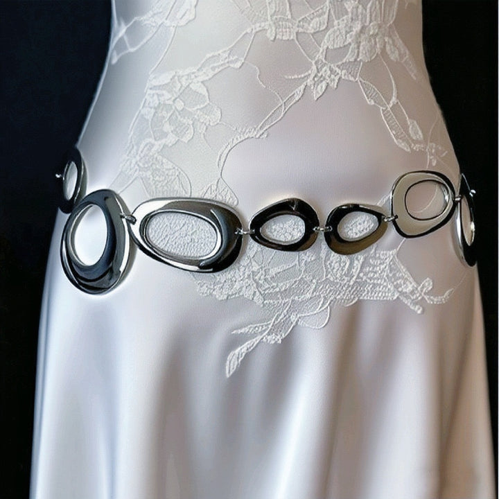 Geometric Oval Waist Chain Daily Outfit Accessory