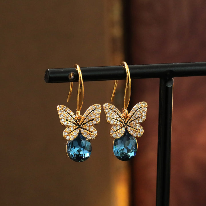 Butterfly Teardrop Statement Earrings