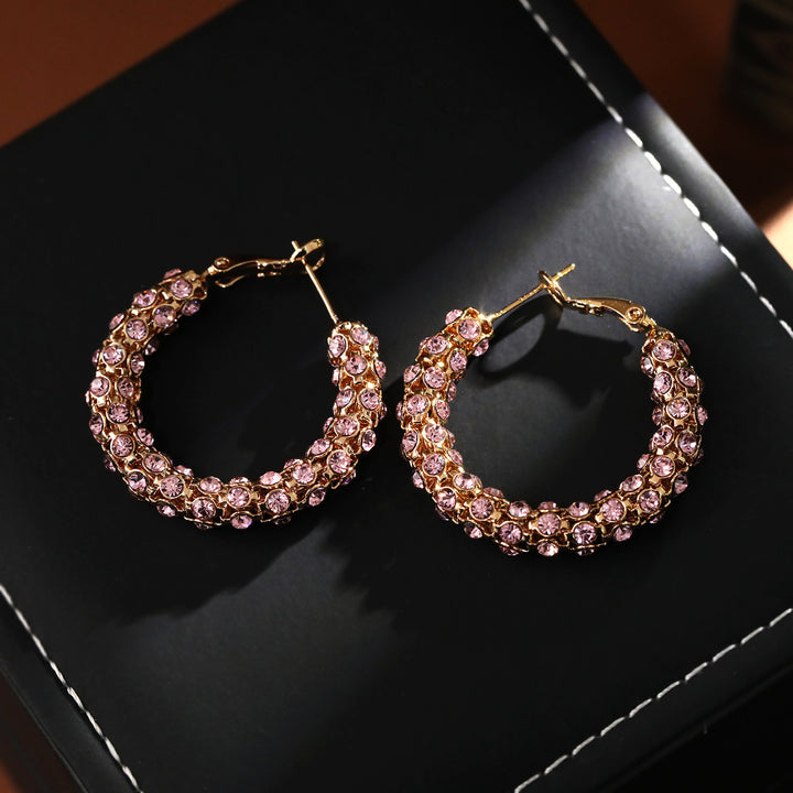 Bold Twisted Purple Hoop Earrings