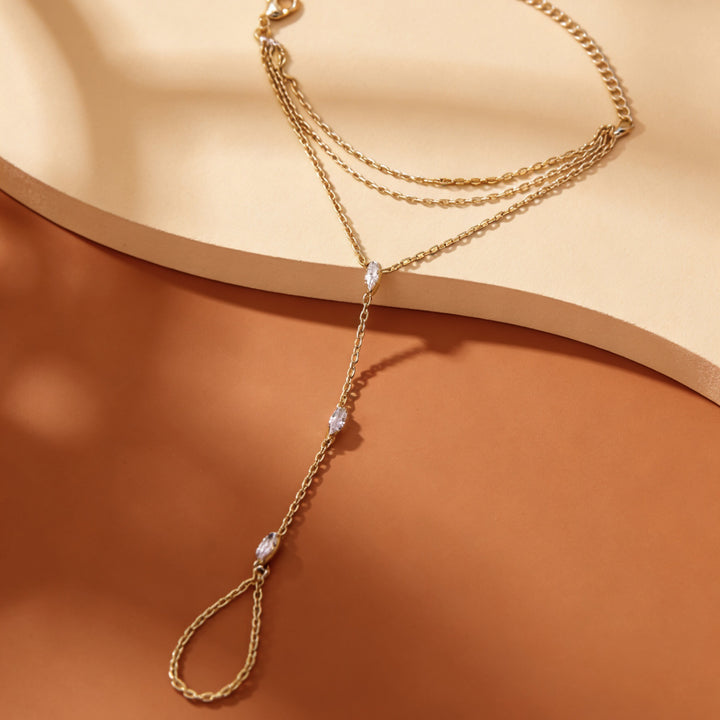 Hand Chain Ring Combo Layered Daily Hand Accessory