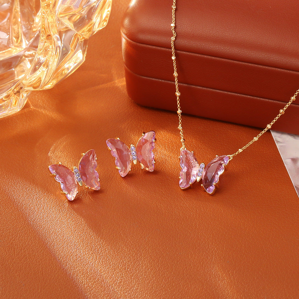 Purple Butterfly Zircon Jewelry