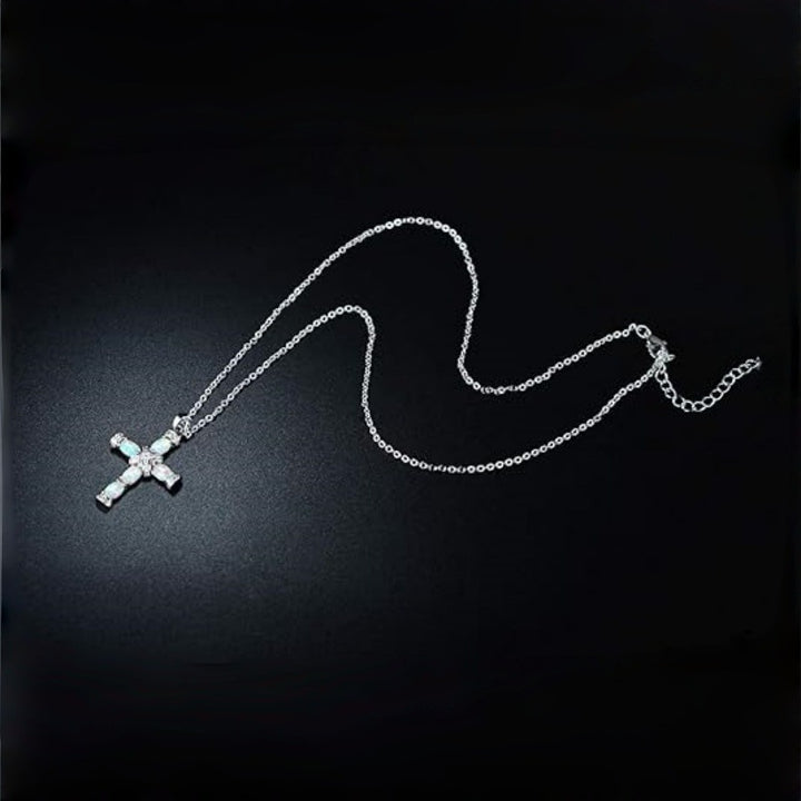 Stylish Colorful Cross Pendant Necklace