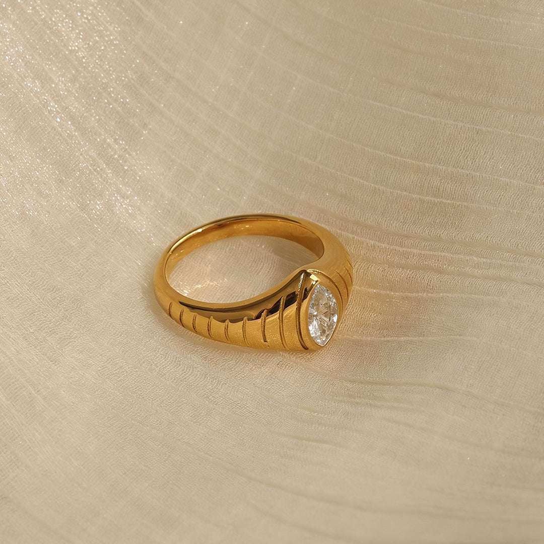 Marquise CZ Gold Ring