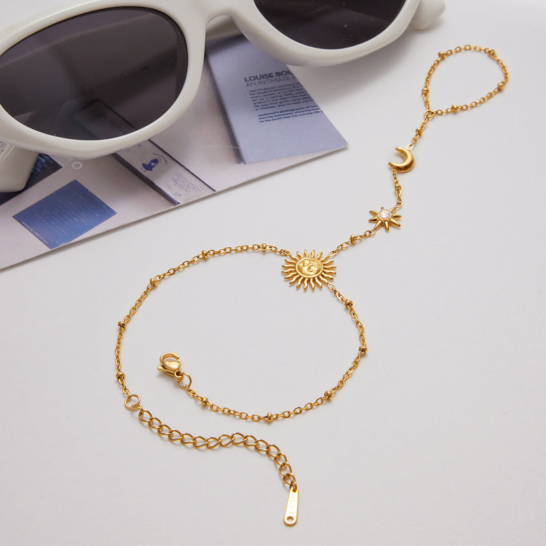 Star Moon Sun Hand Harness Bracelet Everyday