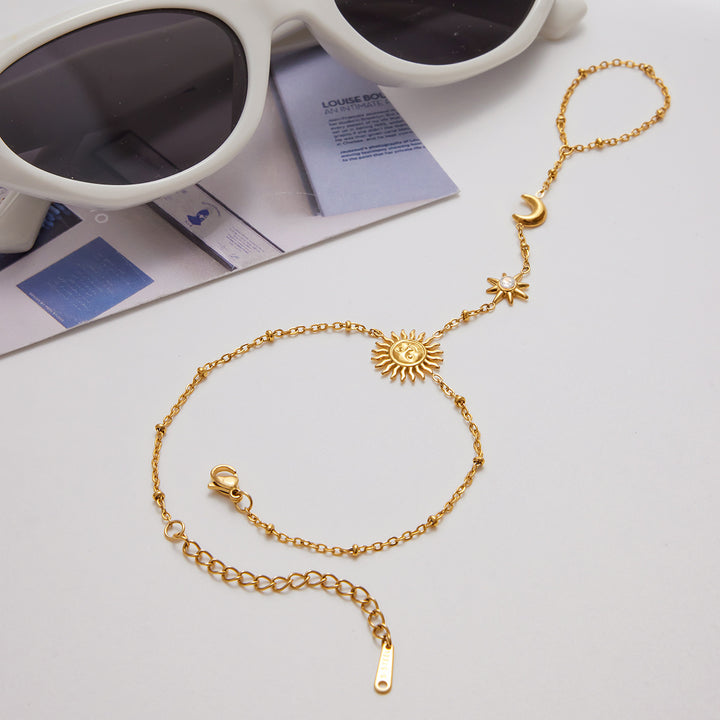 Star Moon Sun Hand Harness Bracelet Everyday