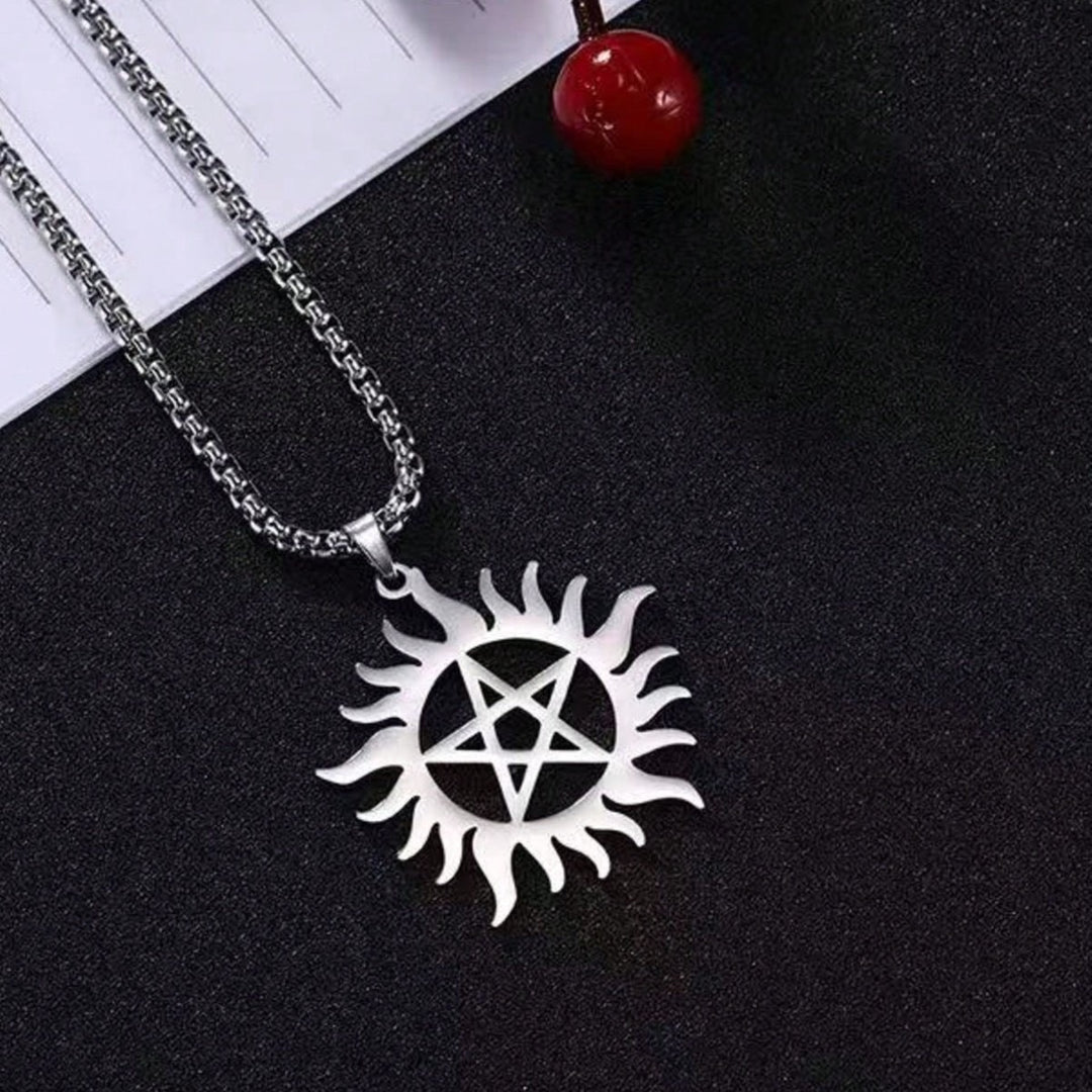 Celestial Sun Pentagram Necklace