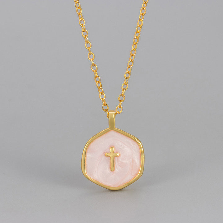 Colorful Enamel Cross Necklace