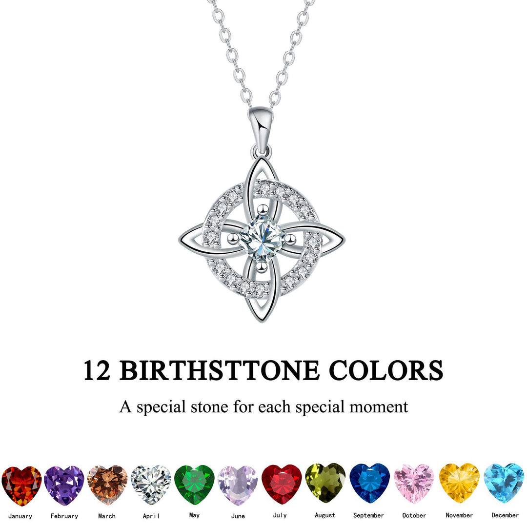 Celtic Knot Birthstone Necklace