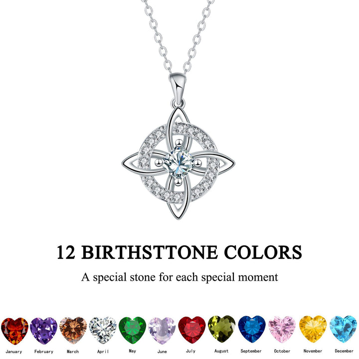 Celtic Knot Birthstone Necklace