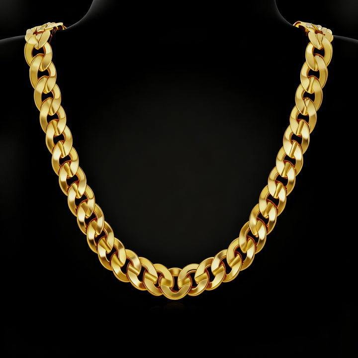Luxurious Gold Plated Cuban Link Necklace