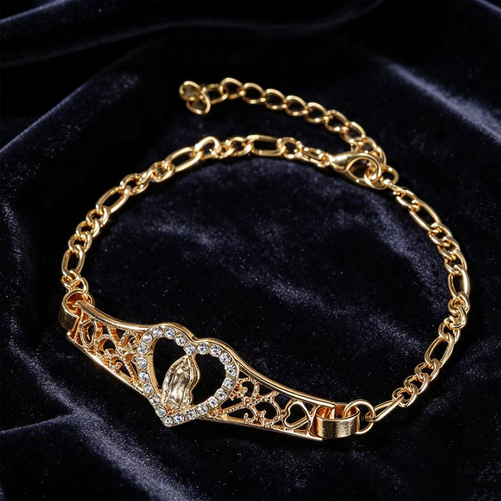 Virgin Mary Heart-Shaped Prayer Bracelet