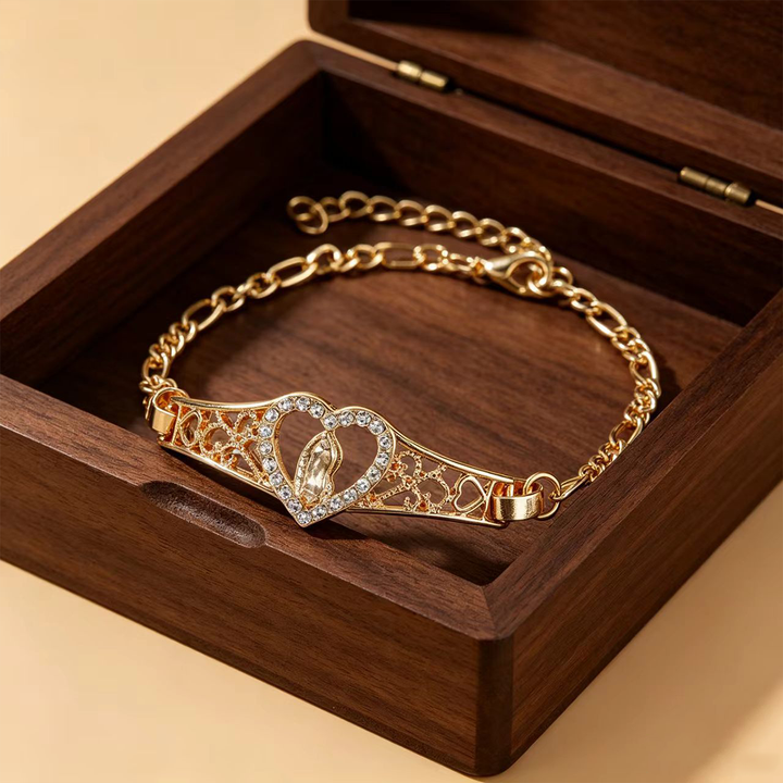 Virgin Mary Heart-Shaped Prayer Bracelet