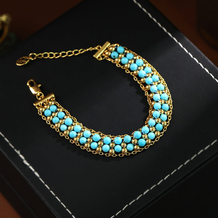 Turquoise Beaded Layered Bracelet