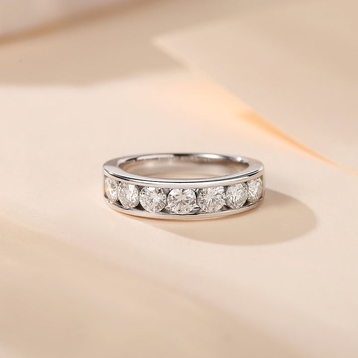 Moissanite Channel Set Everyday Ring