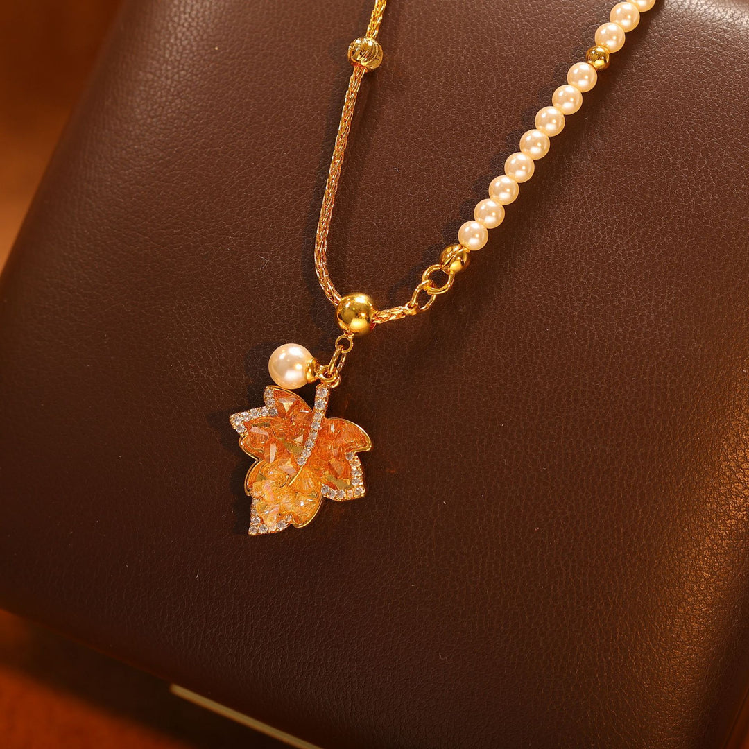 Gold Maple Leaf Pendant Jewelry