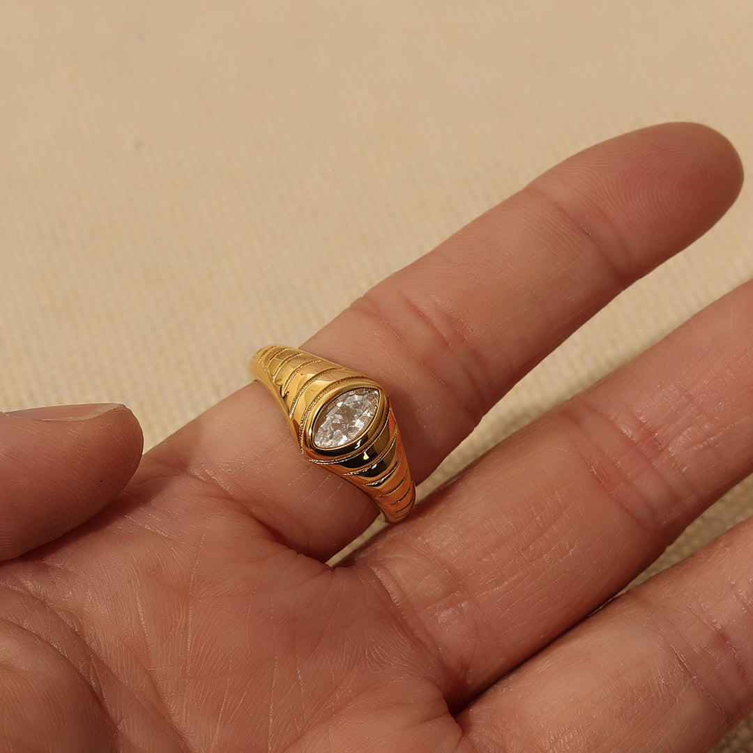 Marquise CZ Gold Ring