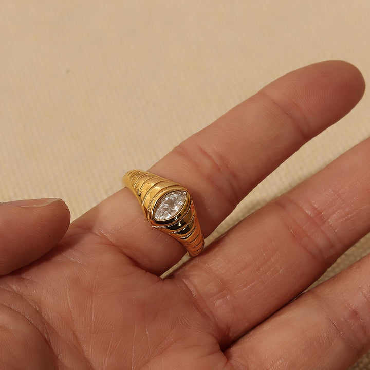 Marquise CZ Gold Ring