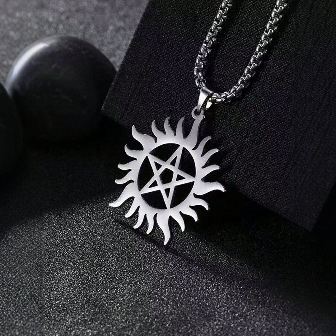 Celestial Sun Pentagram Necklace