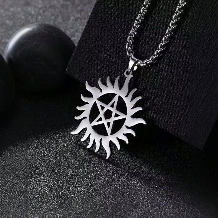 Celestial Sun Pentagram Necklace